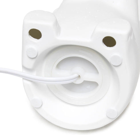 Simple Designs LT3337-WHT Fun Shaped Sitting Night Light Table Lamp, White Porcelain Elephant
