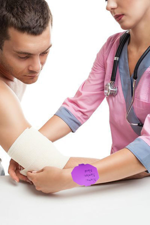 YBWYDH 1 Pcs Patient Wrist Strap Nurse Must Haves for Work Erasable Reusable Silicone Memo Wrist Strap Notepad Vital