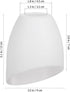 Baluue 5-Pack 5.35X4.33X1.37 Inches Horseshoe Lampshade Plastic Lamp Shade Covers for Table and Floor Lamps Easy