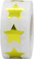 Metallic Gold Star Stickers, 3/4 Inch, 500 Labels per Roll - Perfect for Crafts, Rewards, and Decorations