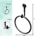 Hand Forged Knot Metal Towel Ring, Wrought Iron Handmade Wall Mounted Holder, Black Antique Finish