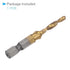 Combination Drill and Tap Bit M4 x 0.7 Thread Size 1/4" Hex Shank Titanium Coated Tools