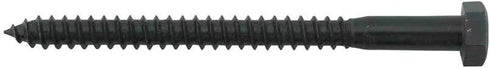 Renovators Supply Manufacturing Lag Bolts, 4 in. Black Zinc Plated Steel Lag Screws, Pack of 10