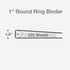 Cardinal 3 Ring Binders, 1 Inch, Round Rings, Holds 225 Sheets, ClearVue Presentation View, Non-Stick, Two-Tone Pastel