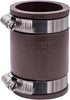 Fernco 1056-150 1-1/2-in. Flexible PVC Pipe Coupling for Cast Iron and Plastic Plumbing Connections in Brown
