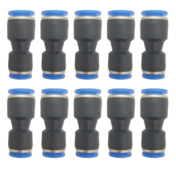 zjxed 5/16" OD x 1/4" OD Pneumatic Quick Connector, Push to Connect Fittings, Straight Reducer Union/Coupler, 10 Pack