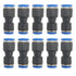 zjxed 5/16" OD x 1/4" OD Pneumatic Quick Connector, Push to Connect Fittings, Straight Reducer Union/Coupler, 10 Pack
