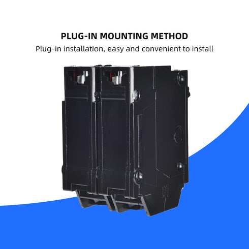 15 Amp CNAODUN 2 Pole Circuit Breaker 120/240VAC 10KA Plug-in Mount