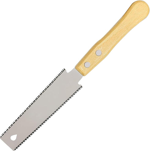 Mini Hand Saw, 6 Inch Double Edges Flexible Flush Cut Saw, Small Pull Saw for Woodworking and Craft Trim Cutting