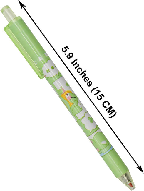Maydahui 42PCS Green Matcha Frog Gel Pens Cute Cartoon Animal Pen Retractable Printing Pens Black Ink for Office School Party by Maydahui