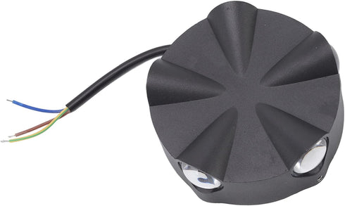 5W 5LED YWBL-WHkfq16rmbit YWBL-WH LED Wall Sconce, Modern Round Aluminum Outdoor Black Wall Light Warm Light