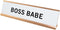 Boss Babe Nameplate Desk Sign, 2 x 8"