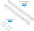 1Set 180mm uxcell Drawer Slides, - Plastic Drawer Rails with Screw, Side Mounted Grooved Guide Rail for Cabinet Drawer