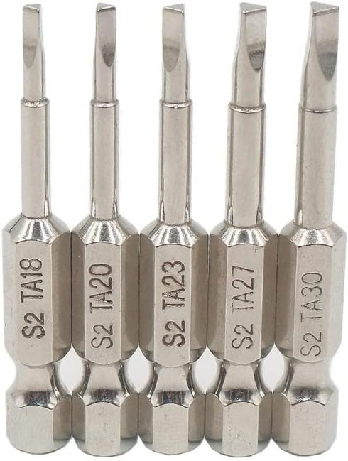 Fixinus 5 Pieces Magnetic Triangle Screwdriver Bits Set, 1/4 Inch Hex, S2 Steel, 50 mm Length