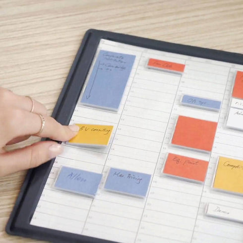 Bravestorming MoverBook Blue, Magnetic Memo Brick Organizer for School, Parenting, Office Projects & Presentations