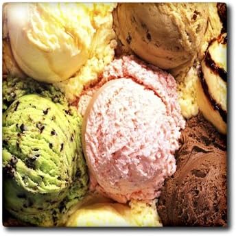 3dRose Yummy 12 Inch Ice Cream Ceramic Tile