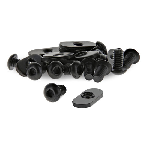 8020, 3393, 10 Series Bolt Combo, 1/4-20 x 0.5 Inch Button Head Socket Cap Screw with T-Nut Set (12 Pack)