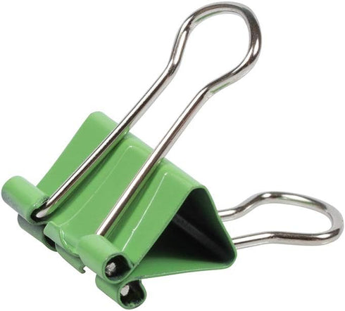 JAM PAPER Colorful Binder Clips - Small - Green - 3/4 Inch (19 mm) - 25/Pack