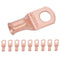 SELTERM 10pcs 4 AWG - 5/16" Stud Battery Lugs, Heavy Duty Wire Lugs, UL Bare Copper Eyelets