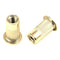 Metal Magery by USA Fittings 100 Pack of 10-32 Gold Zinc Finish Steel Thin Nut, Large Flange Rivet Nut