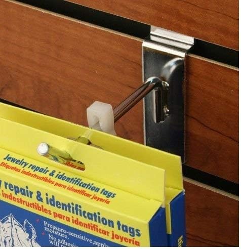 Peg Hook Stoppers - Inventory Control Clips, 100 Pack to Keep Merchandise on Hooks