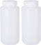 PATIKIL 2 Pcs 1000ml Reagent Bottles, PE Wide Mouth Round Graduated Bottles with Screw Cap