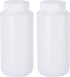 PATIKIL 2 Pcs 1000ml Reagent Bottles, PE Wide Mouth Round Graduated Bottles with Screw Cap