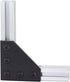 2020 Series Black L Shape Joint Plate Bracket Kit - 4pcs Joint Plate, 20pcs M5 T-Slot Nuts