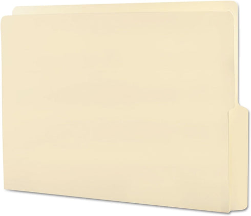 Smead End Tab File Folder, Manila, Letter Size, Shelf-Master Reinforced 1/2-Cut Tab Bottom Position, 100 per Box