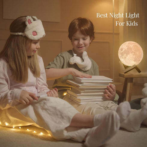 7.1 Inch 16 3D Moon Lamp for Adults - Color LED Light Up Moon Ball, Extra Large Realistic Night Light with Remote