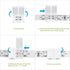 LightingWill 10pcs Pack Strip to Strip Solderless Snap Down 2Pin LED Strip Connector for 8mm Wide