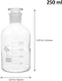 iplusmile Labs Reagent Bottle, 250 mL Soda Glass, Wide Neck with Stopper, Chemistry Sample Glass Bottle with Glass Stopper for Reagent by iplusmile