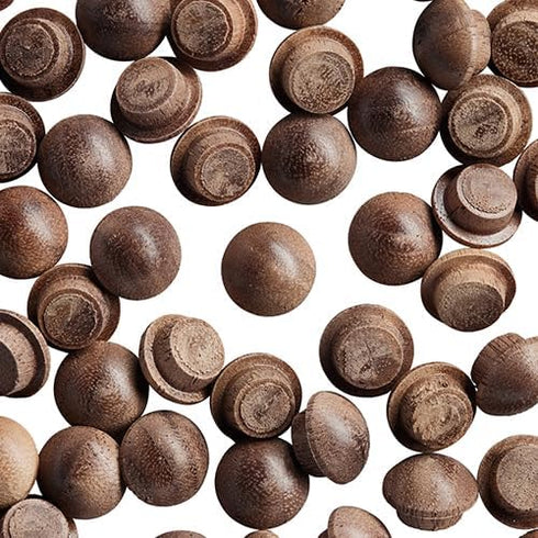 WIDGETCO 5/16" Walnut Button Top Wood Plugs, Woodworking Plugs, Can Be Sanded, Stained,