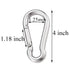 4 Inch Spring Snap Hook 304 Stainless Steel Quick Link Lock Fastener Hook for Boating, 400 lbs Maximum Capacity, 2 Pcs