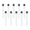 10pcs 16x150mm Glass Test Tubes, 15ml Boro Clear Propagation Tube with Black Screw Cap for Scientific Use