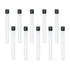 10pcs 16x150mm Glass Test Tubes, 15ml Boro Clear Propagation Tube with Black Screw Cap for Scientific Use