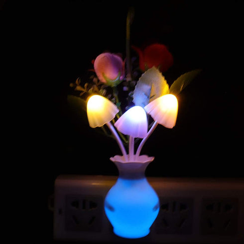 2Pack 0.5W Plug in LED Night Light w/Auto Dusk to Dawn Sensor,AUSAYE Energy Saving Lamp Dream Nightlight Rose Flower