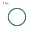 uxcell Fluorine Rubber O-Rings, FKM Seal Gasket for Machinery Plumbing, 32mm OD 27.2mm ID 2.4mm Width, Green, Pack of 5