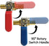 2PCS LF Brass 1/2 Inch PEX Barb Full Port Shut Off Ball Valve Pipe Crimp Fitting for Hot and Cold Water