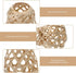 4Pcs 3.54X2.75X2.75In DOITOOL Rustic Woven Bamboo Lampshade Replacement for Pendant Light Ceiling Lamp Cover Small