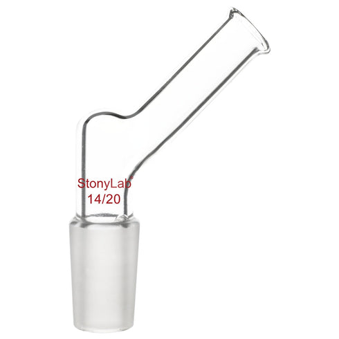 Stonylab Angled Glass Adapter, Borosilicate Glass Pour Out Adapter with 14/20 Standard Inner Joint