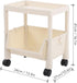 Compact Rolling Cart, Movable Storage Organizer, Mobile Utility Cart Kitchen Under Desk Cart with Caster Wheels, Multi