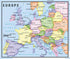 US and World Desk Map (13" x 18" Laminated) for Students and Classroom Use by Lighthouse Geographics