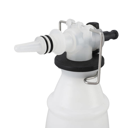 Luocute 500ml Milk Sampling Bottle, PP Material Easy Cleaning Milk Sampling Valve Bottle with Stainless Steel Clip