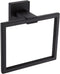 Bathroom Towel Ring, Black SUS 304 Stainless Steel Square Towel Bar, Matte Black Towel Holder for Wall Mount