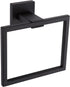 Bathroom Towel Ring, Black SUS 304 Stainless Steel Square Towel Bar, Matte Black Towel Holder for Wall Mount