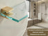 0.87" Inch 0.24"-0.32"(6-8mm) 4 KUMGROT Shelf Square Clips, Gold Pure Copper U Bracket Brass, Adjustable Support