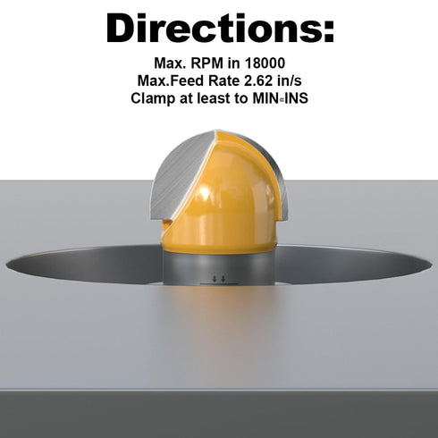 1/2 inch 5/8 inch 9/16 Fivepears Core Box Router Bit with Shank Cutting Diameter Cutting Length for DIY Woodwork