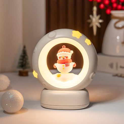 AVEKI Snowman Night Light, Cute Christmas Snowman Lights Gifts for Kids Boys