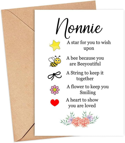 ThanhThien Nonnie Card - Nonnie I Love You Gift - Token I Love